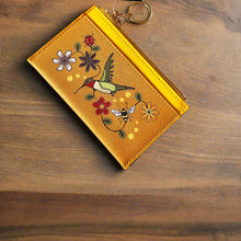 Load image into Gallery viewer, New Zippered Card Wallet - Hummingbird (Nenookaasi)