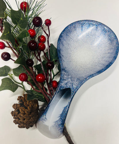 Blue Pearl Feather Spoon Rests