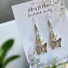 Load image into Gallery viewer, NEW Mocs N More Earrings - Butterfly and Pearl