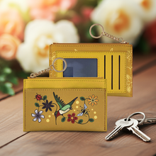 Load image into Gallery viewer, New Zippered Card Wallet - Hummingbird (Nenookaasi)