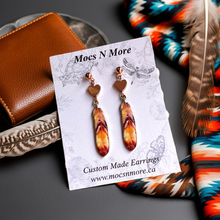 Load image into Gallery viewer, NEW Mocs N More Earrings -Tribal Feathers Joyful Heart