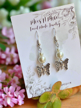 Load image into Gallery viewer, NEW Mocs N More Earrings - Butterfly and Pearl