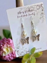 Load image into Gallery viewer, NEW Mocs N More Earrings - Butterfly and Pearl