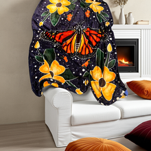 Load image into Gallery viewer, New Fleece Blanket - Monarch Butterfly