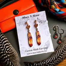 Load image into Gallery viewer, NEW Mocs N More Earrings -Tribal Feathers Joyful Heart