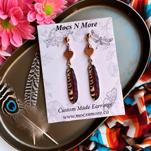 Load image into Gallery viewer, NEW Mocs N More Earrings -Tribal Feathers Harmony