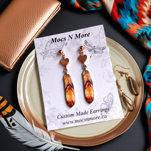 Load image into Gallery viewer, NEW Mocs N More Earrings -Tribal Feathers Joyful Heart