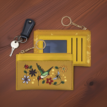 Load image into Gallery viewer, New Zippered Card Wallet - Hummingbird (Nenookaasi)