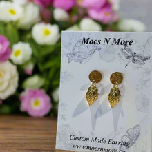 Load image into Gallery viewer, Mocs N More Earrings - Gold Leaf Earrings