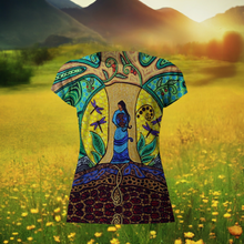 Load image into Gallery viewer, Full Print Art Ladies T-Shirts - Strong Earth Woman