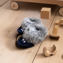 Load image into Gallery viewer, Laurentian Chief Baby Moccasins Navy Blue ON SALE NOW