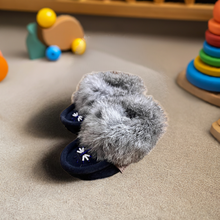 Load image into Gallery viewer, Laurentian Chief Baby Moccasins Navy Blue ON SALE NOW