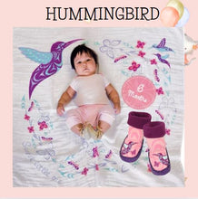 Load image into Gallery viewer, Baby Blanket & Milestone Set - Hummingbird