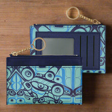 Load image into Gallery viewer, New Zippered Card Wallet - Orca Song