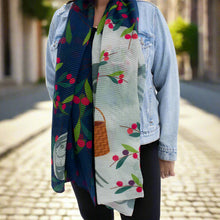 Load image into Gallery viewer, Eco Scarf - Berry Picker In the Moon