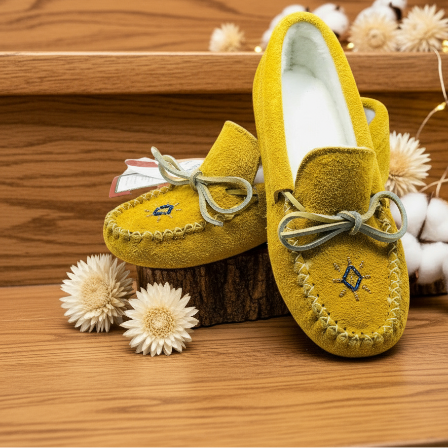 Authentic Huron Handcrafted Indigenous Footwear – Mocs n More