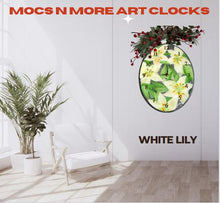 Load image into Gallery viewer, Clocks - Hand Painted Originals - White Lily