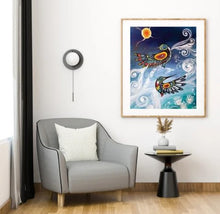Load image into Gallery viewer, ART Framed Canvas - Wispy Birds Limited Edition