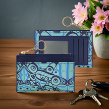 Load image into Gallery viewer, New Zippered Card Wallet - Orca Song