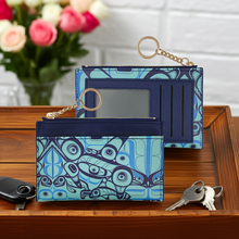 Load image into Gallery viewer, New Zippered Card Wallet - Orca Song