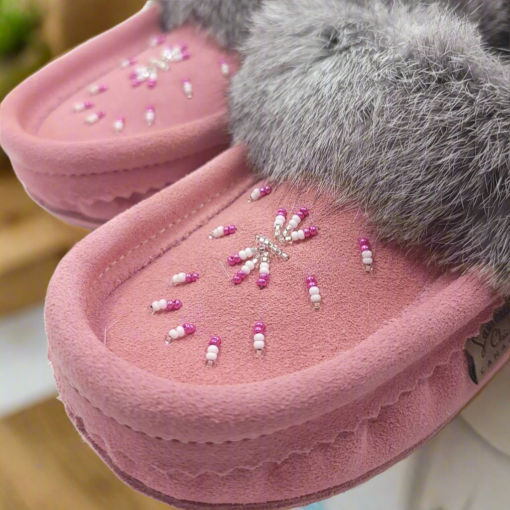 Pink hot sale ugg moccasins