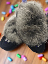 Load image into Gallery viewer, Laurentian Chief Baby Moccasins Navy Blue ON SALE NOW