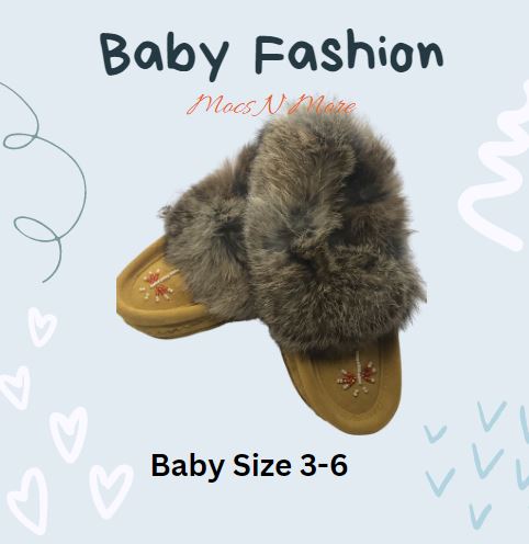 Baby hot sale fur moccasins