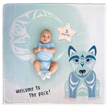 Load image into Gallery viewer, Baby Blanket & Milestone Set - Wolf