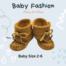 Load image into Gallery viewer, Baby Wrap A Round Moccasins - Tan