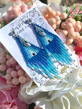 Load image into Gallery viewer, Mocs N More Earrings - Blue Sky Feather Dangle