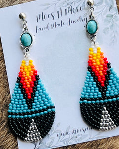 Mocs N More Earrings - A Little Bit of Turquoise