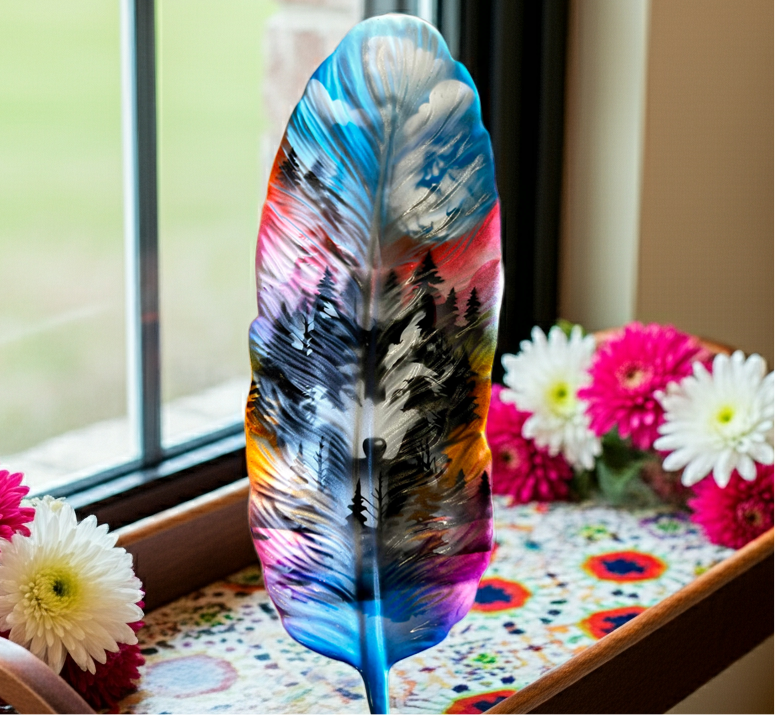 Feather Tray - Wolf Moon