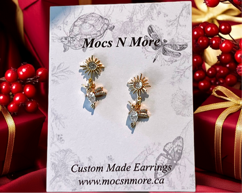 Mocs N More Earrings - Hummingbird Sun