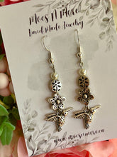 Load image into Gallery viewer, NEW Mocs N More Earrings - Hummingbird Flower