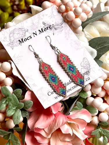 Mocs N More Hand Beaded Earrings - Morning Dew