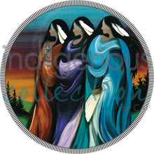 Load image into Gallery viewer, Round Beach Towel Blanket - Three Sisters