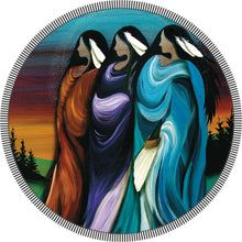 Load image into Gallery viewer, Round Beach Towel Blanket - Three Sisters