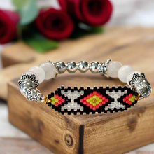 Load image into Gallery viewer, Mocs N More Totem Bracelets - Beaded Matte Rose Quartz