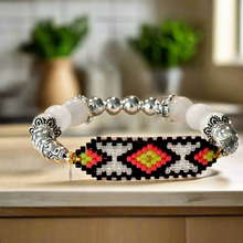Load image into Gallery viewer, Mocs N More Totem Bracelets - Beaded Matte Rose Quartz
