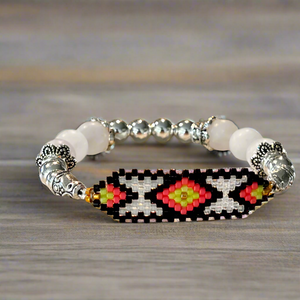 Mocs N More Totem Bracelets - Beaded Matte Rose Quartz