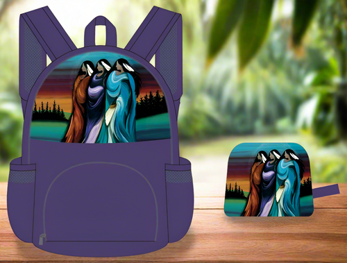 Foldable Indigenous Designed Backpacks - Three Sisters