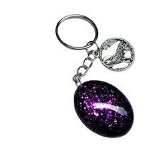 Load image into Gallery viewer, Wolf Keychain - Handcrafted Epoxy Resin Charm