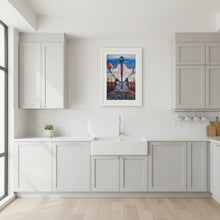 Load image into Gallery viewer, Artistic depiction of a person with long braided hair, wearing a pink garment, against a natural landscape.