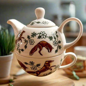Tea for One Set - NEW Foxes (No Saucer)