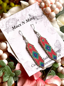 Mocs N More Hand Beaded Earrings - Morning Dew