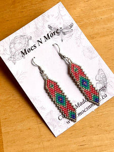 Mocs N More Hand Beaded Earrings - Morning Dew