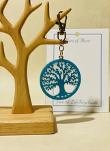 Load image into Gallery viewer, Tree of Life Turquoise Keychain - Handcrafted Epoxy Resin Charm
