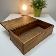 Load image into Gallery viewer, Mocs N More Art Boxes - Men&#39;s Trinket Box Dark Stain