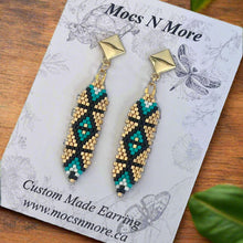 Load image into Gallery viewer, Mocs N More Hand Beaded Earrings - Star Child