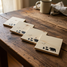 Load image into Gallery viewer, Mocs N More Art Coasters - Bears Walking